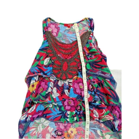 BONGO Junior  Small Tank Top Sleeveless Floral Small 38i - Picture 4 of 9